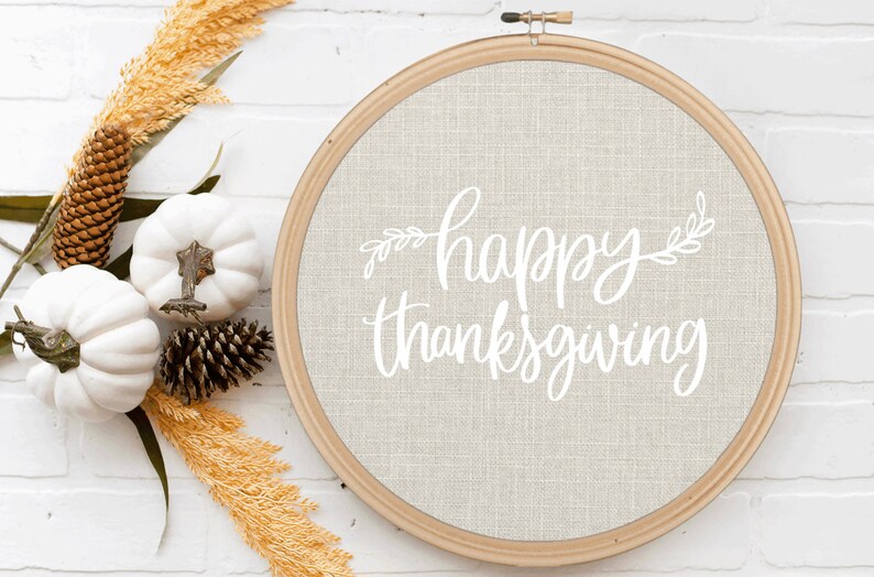 Iron-on Happy Thanksgiving Decal // Fall // Thanksgiving image 2