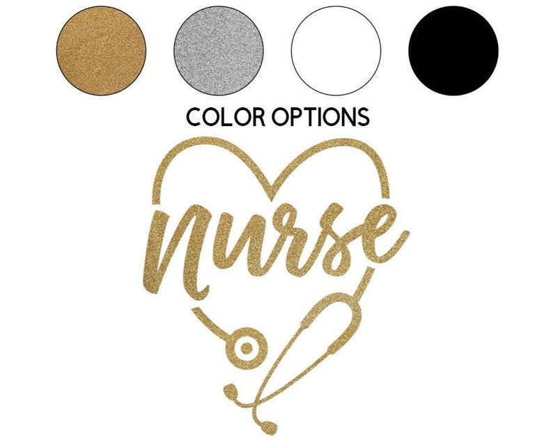 Iron-on Nurse Decal // Occupation Gold