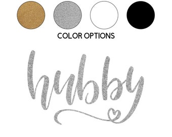 Iron-on Hubby Decal // Wedding // Honeymoon