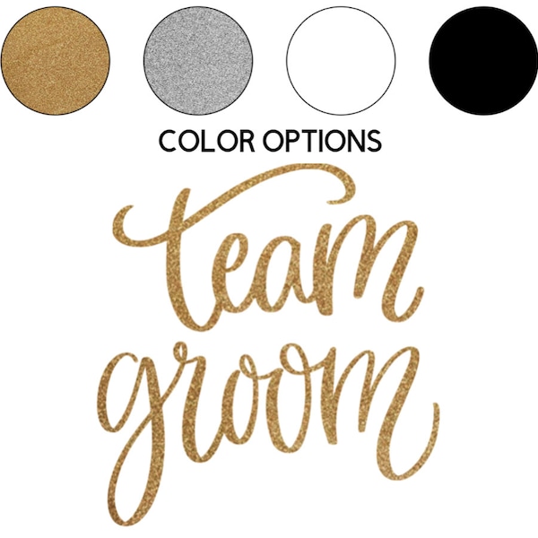 Iron-on Team Groom Decal // Wedding // Bachelor Party