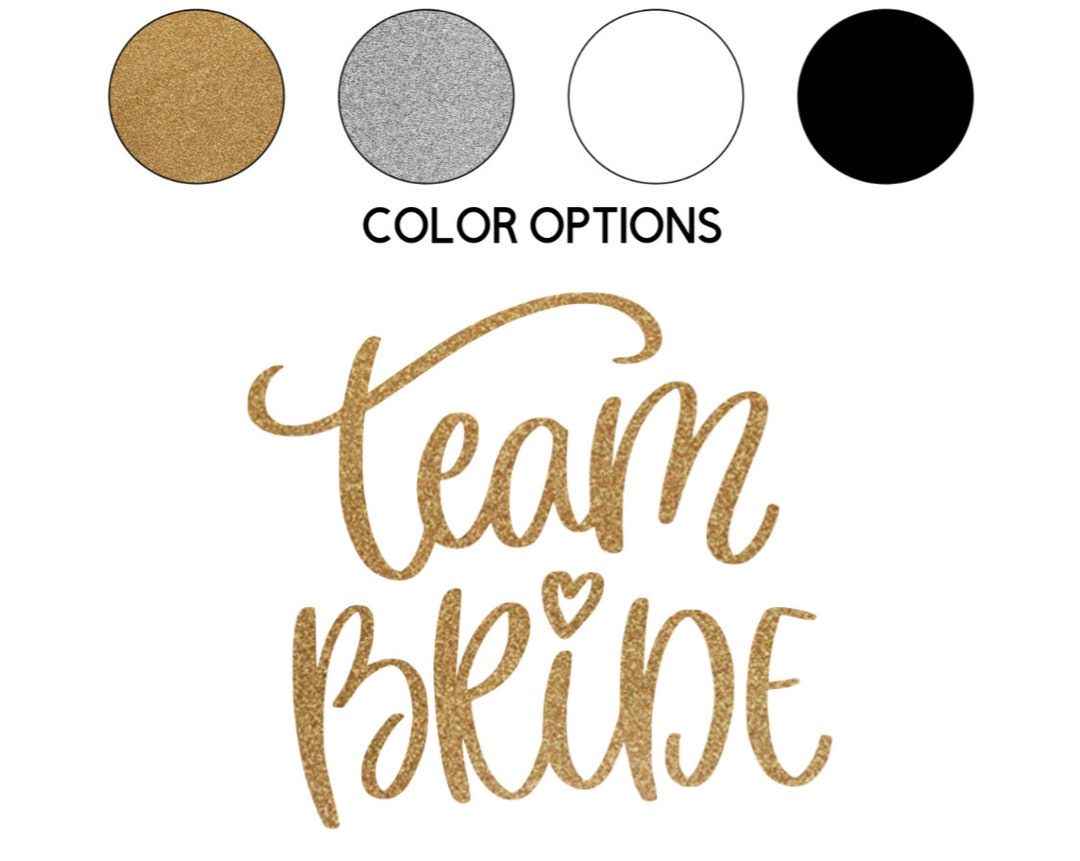 Team Bride Iron on Decal // Wedding // Bachelorette Party - Etsy