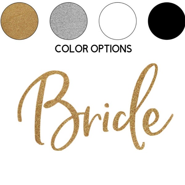 Iron-on Bride Decal // Wedding // Bachelorette Party // Honeymoon