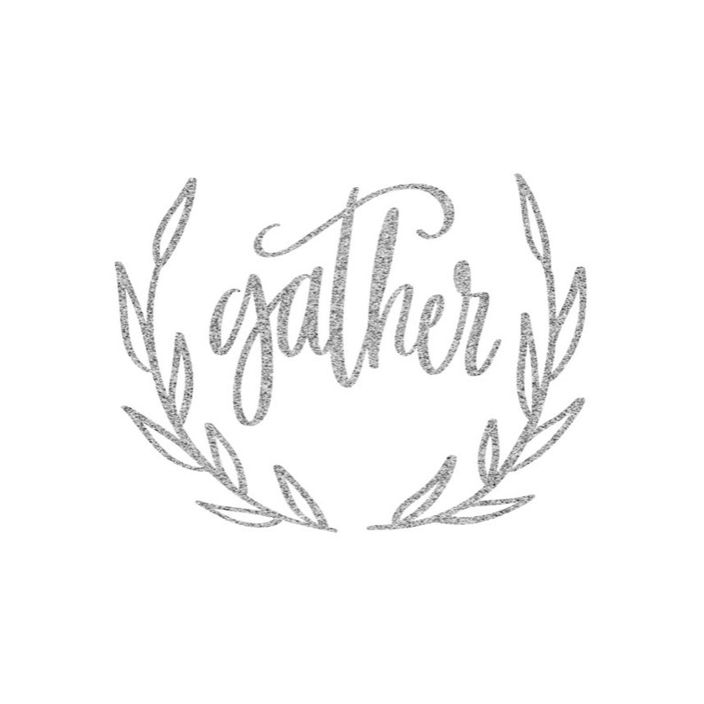 Iron-on Gather Decal // Fall // Thanksgiving Silver