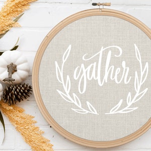 Iron-on Gather Decal // Fall // Thanksgiving image 2