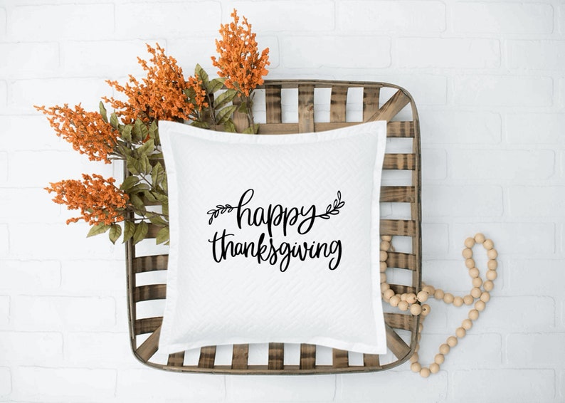 Iron-on Happy Thanksgiving Decal // Fall // Thanksgiving image 3