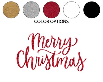 Merry Christmas Iron on Decal // Winter // Christmas