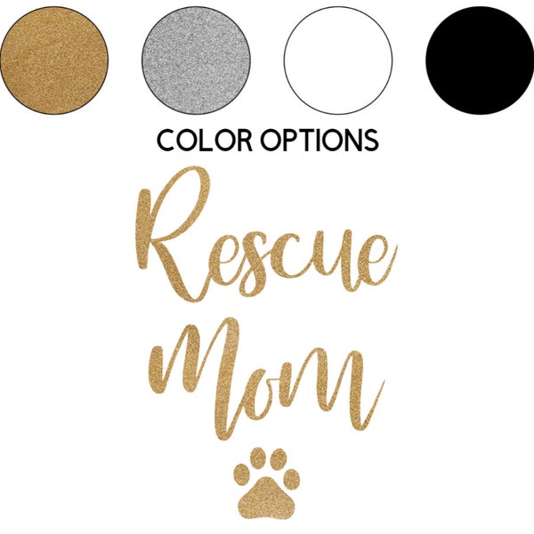 Iron-on Rescue Mom Decal // Dog & Cat // Pet Parent