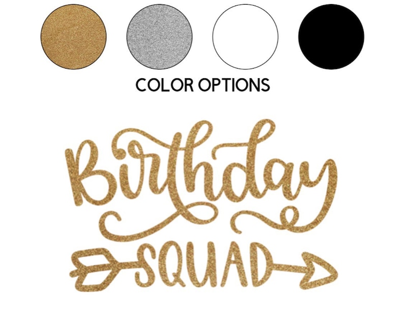 Ironon Birthday Squad Decal // Birthday Party Etsy