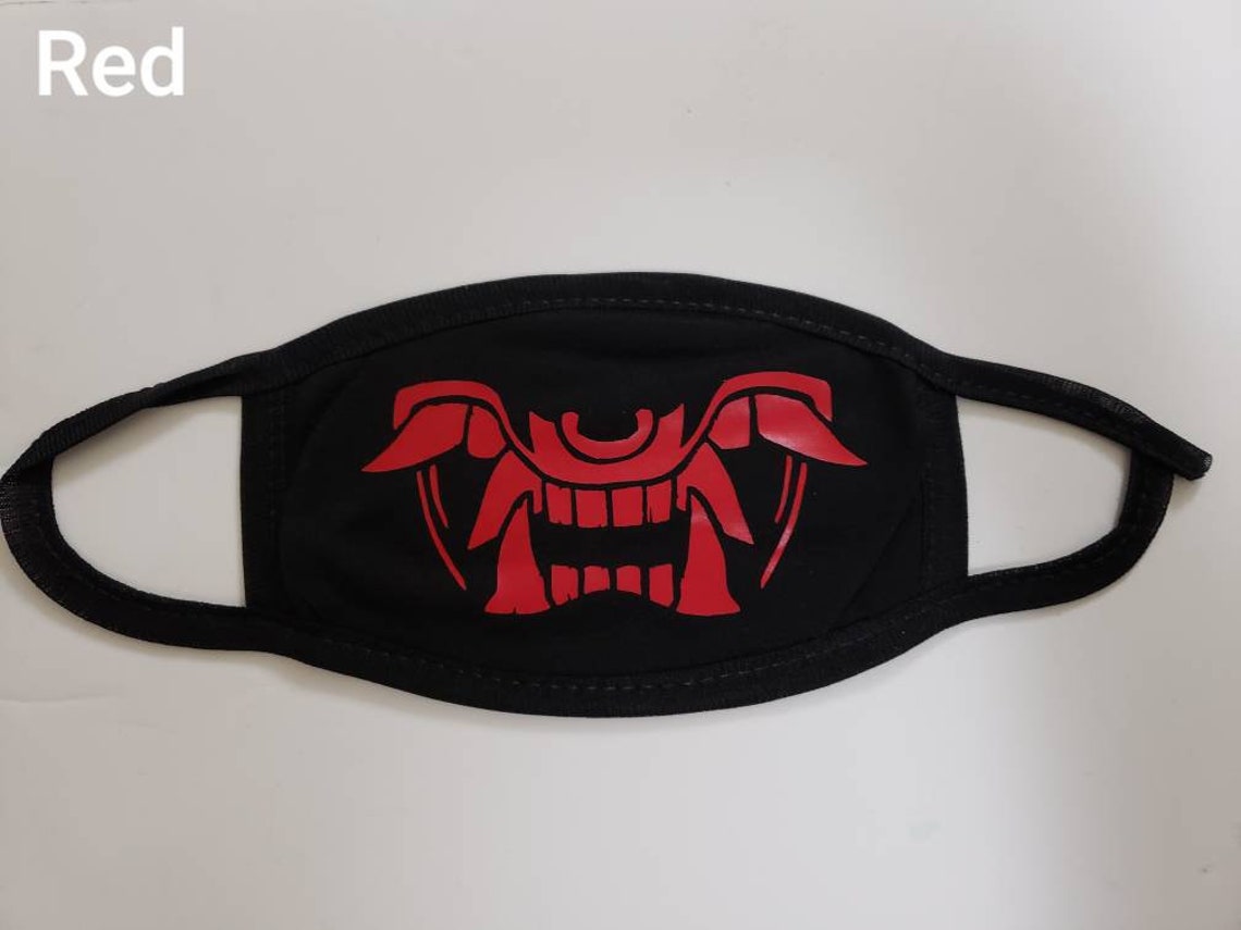 Japanese Oni Mouth Mask Etsy