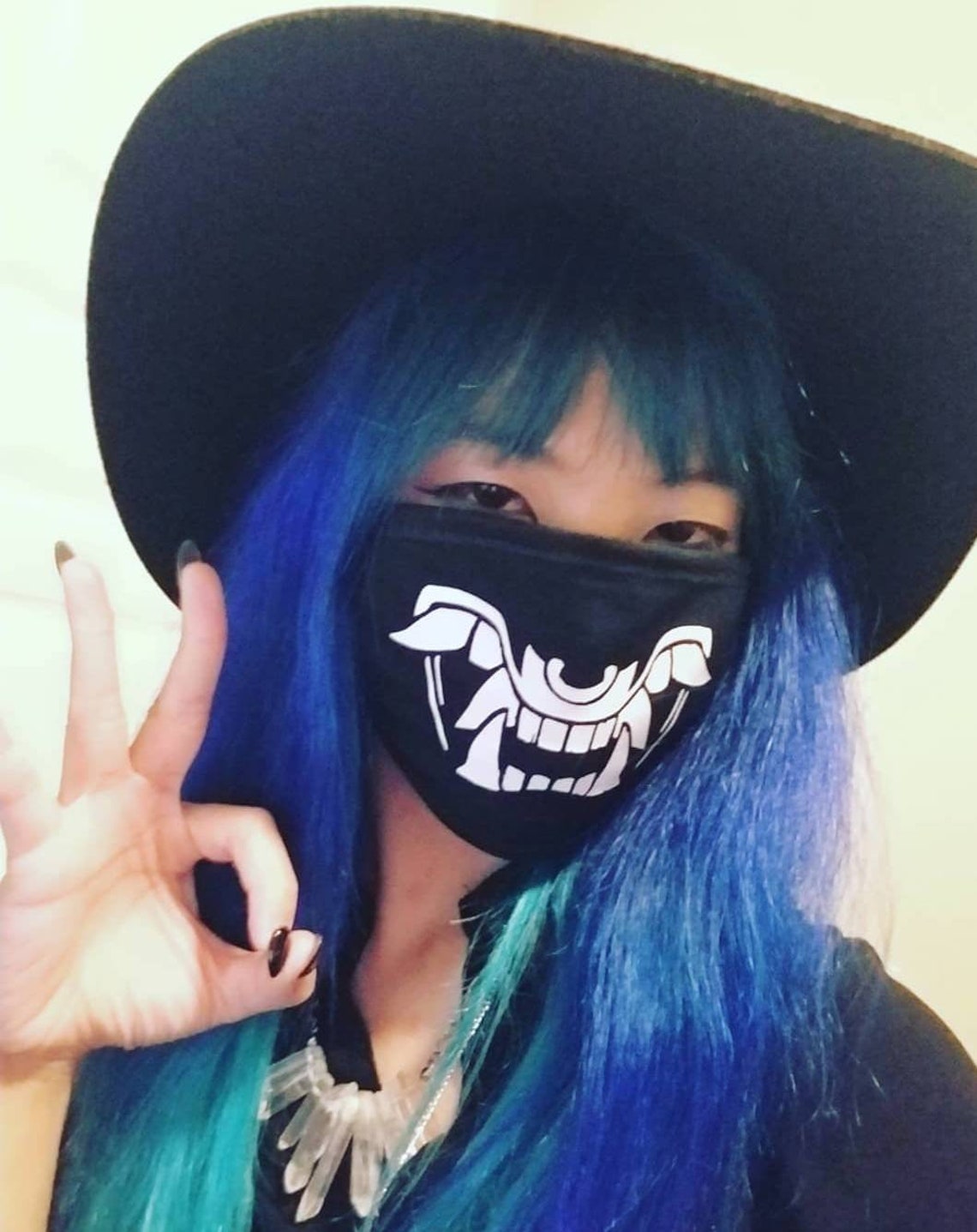 Japanese Oni Mouth Mask Etsy