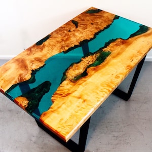 Big leaf maple resin coffee tables