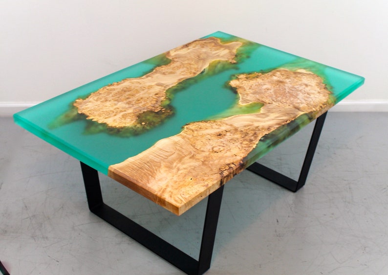 Resin river coffee table Etsy