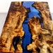 Ebonized maple resin river coffee tables 