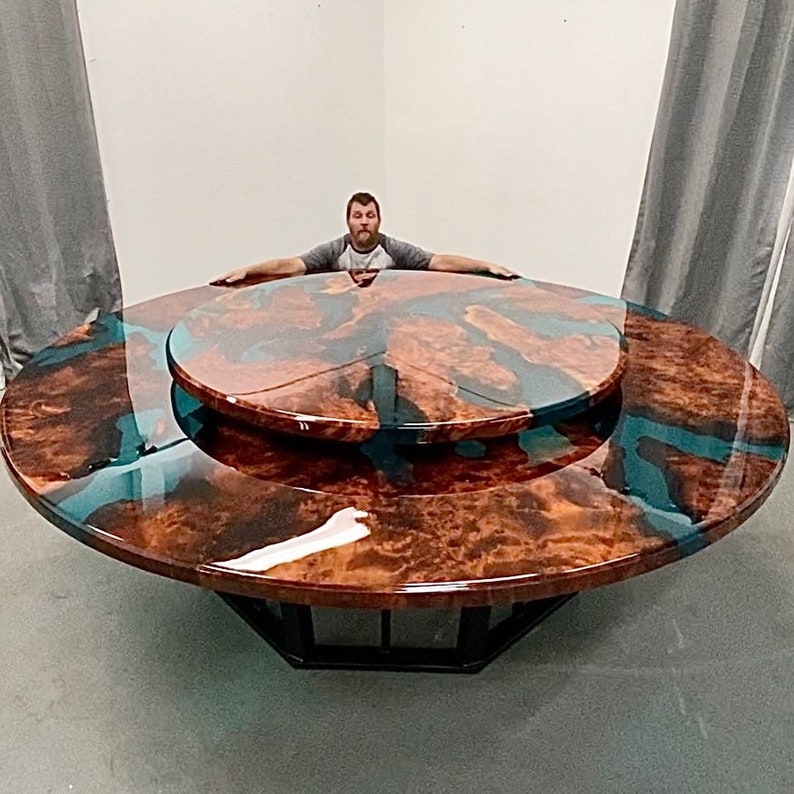 Large River Tables Round River Tables Lazy Suzan Custom Etsy