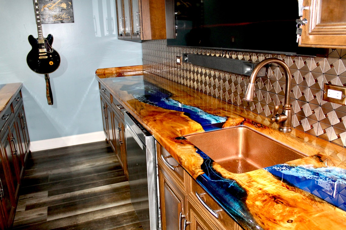 What is the Best Epoxy Resin Countertops for Kitchen 11 Hand Crafted Epoxy Bar Countertop