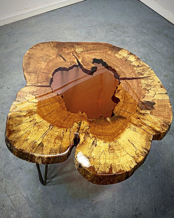 Beautiful live edge small coffee table end or side table Live edge table side table Etsy