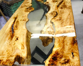 Resin river dining table