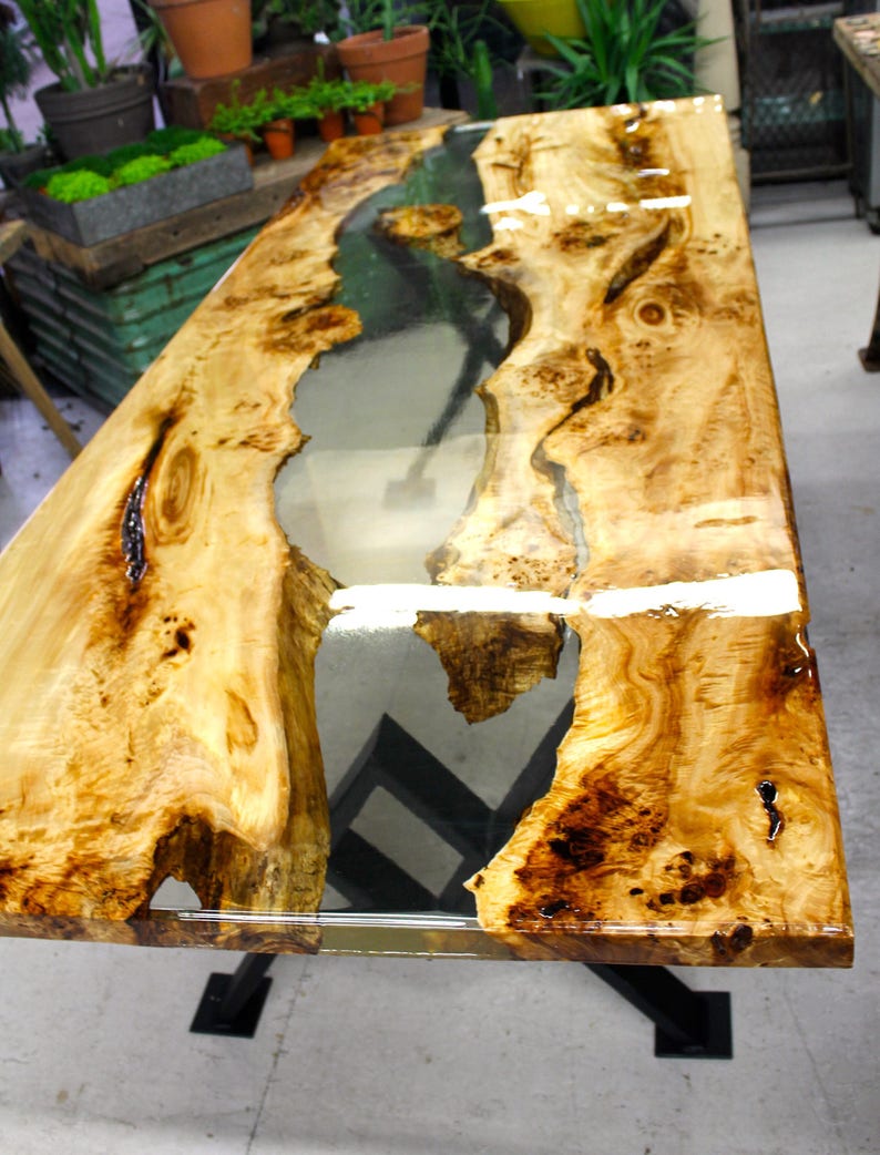 Resin river dining table 