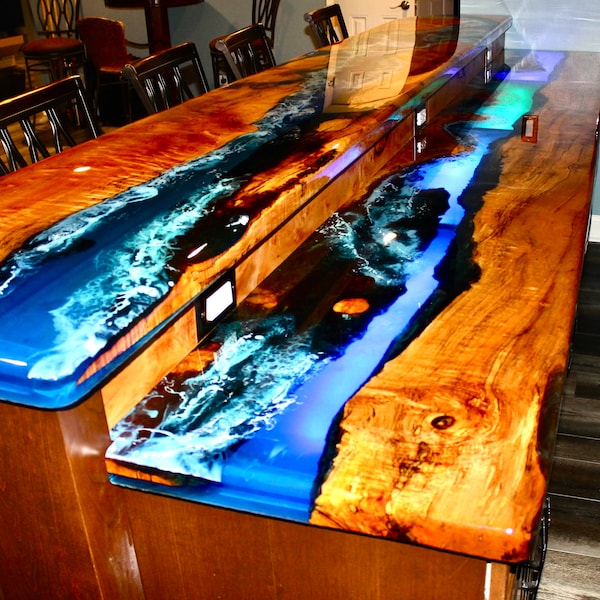 Epoxy Bar Table Etsy