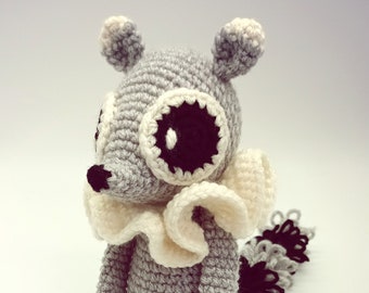 Doudou raton laveur au crochet écologique | cadeau de naissance | raton laveur avec écharpe | amigurumi bébé | cadeau bébé fille et garçon