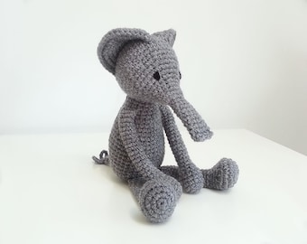 Doudou éléphant au crochet écologique | cadeau de naissance | cadeau bébé fille et garçon | amigurumi | peluche baptême