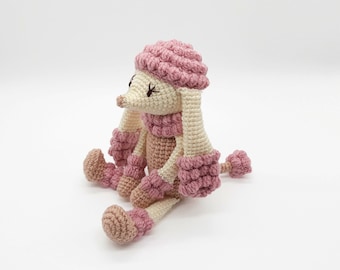 Doudou caniche au crochet | amigurumi chien | cadeau de naissance | cadeau bébé fille et garçon | peluche chien | laine écologique