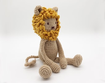 Crochet baby lion wildcat | baby shower gift jungle | birth gift | lion plush | lion stuffed animal | baby boy & girl lovey | lion amigurumi