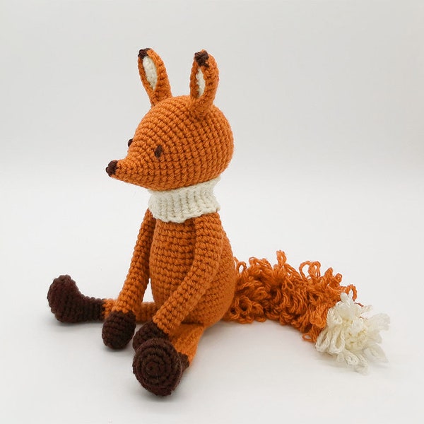 Doudou renard au crochet écologique | cadeau de naissance | peluche renard | amigurumi bébé | cadeau bébé fille et garçon