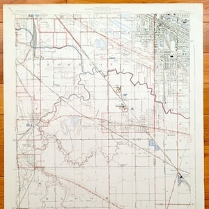 Antike Calumet City, Illinois & Hammond, Indiana 1929 US Geologische Übersicht Topographische Karte - Chicago Höhen, Thornton, Lansing, Munster IL