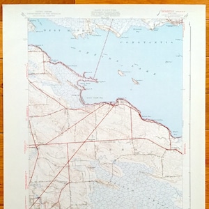 Antike Cicero, New York 1944 US Geologische Untersuchung Topographische Karte - Constantia Forest Beach, Oneida Lake, Oswego, Onondago County, NY