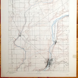 Antique Joliet, Illinois 1892 Mapa topográfico del Servicio Geológico de EE. UU. – Condado de Will, Lockport, Plainfield, Wheatland, Desplaines, Frontenac, IL