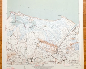 Antique Carolina, Puerto Rico 1947 US Geological Survey Topographic Map – Loíza Aldea, Torrecilla, Piñones, Playa De Las Tres Palmitas,