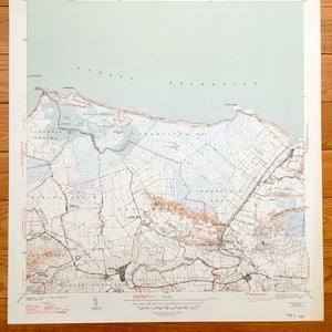 Antigua Carolina, Puerto Rico 1947 Mapa Topográfico del Servicio Geológico de los Estados Unidos – Loíza Aldea, Torrecilla, Piñones, Playa De Las Tres Palmitas,