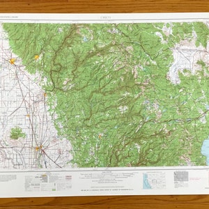 Mapa topográfico antigo de Chico, Califórnia, 1962, US Geological Survey – Lake Tahoe, Truckee, Paradise, Oroville, Gridley, Yuba City, Colusa CA