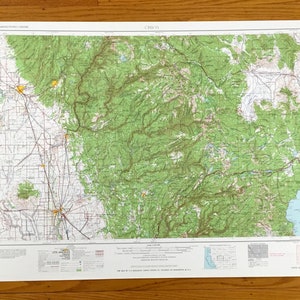 Antique Chico, Kalifornien 1962 US Geologische Untersuchung Topographische Karte - Lake Tahoe, Truckee, Paradise, Oroville, Gridley, Yuba City, Colusa CA