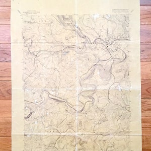 Antique Curwensville, Pennsylvania 1959 US Geological Survey Topographic Map – Clearfield County, Lake, Lumber City, Grampian Susquehanna PA