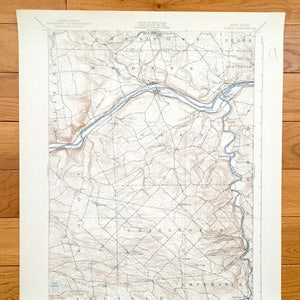 Antique Fonda, New York 1902 US Geological Survey Topographic Map – Johnstown, Fultonville, Fort Hunter, Mohawk, Montgomery, Schoharie, NY