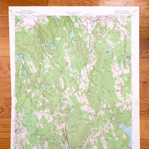 Antike Bethel, Connecticut 1959 US Geological Survey Topographische Karte – Fairfield County, Georgetown, Danbury, Redding, Ridgefield Wilton CT