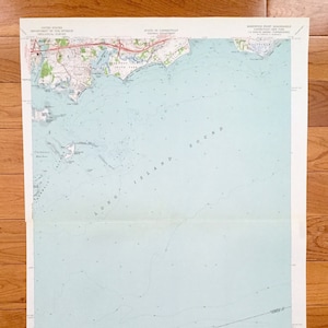 Antike Sherwood Point, Connecticut 1960 US Geological Survey Topographische Karte – Owenoke, grüne Farmen, Westport, Fairfield, Saugatuck, CT