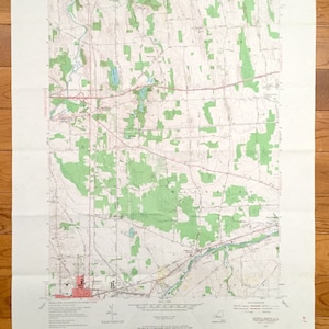 Antike Genf Norden, New York 1953 US Geological Survey Topographische Karte – Ontario County, Phelps, Waterloo, Fayette, Junius, Dublin, NY