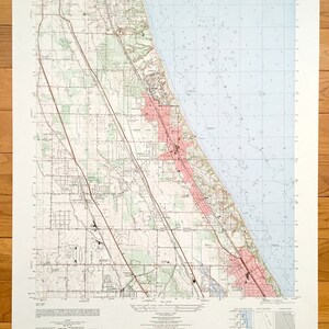 Antike Highland Park, Illinois 1947 US Geological Survey topographische Karte – Lake Forest, County, Bannockburn, Highwood Deerfield Blodgett IL
