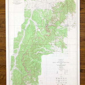 Mapa topográfico antiguo del Parque Nacional Bryce Canyon, Utah, 1939, del Servicio Geológico de Estados Unidos: Garfield, condado de Kane, Tropic, bosque nacional Dixie, Utah