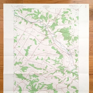 Antique Newport, Nueva York 1943 Mapa topográfico del servicio geológico de los Estados Unidos – Condado de Herkimer, Deerfield, Schuyler, Polonia, Cold Brook, Noruega