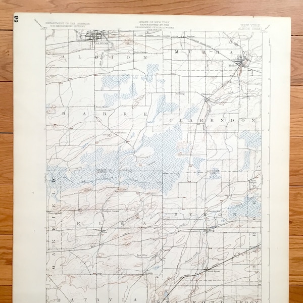 Antique Bergen Map Etsy