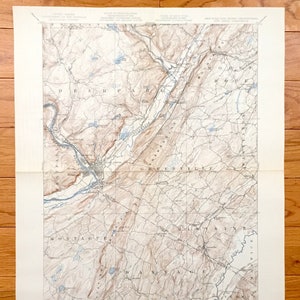 Antique Port Jervis, New York 1908 US Geological Survey Topographic Map – Matamoras, Orange, Sussex, Pike County, Neversink New Jersey NY NJ