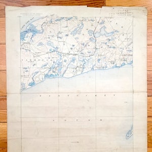 Antike Yarmouth, Massachusetts 1893 US Geological Survey topographische Karte — Cape Cod, Dennis Port, Brewster, Harwich Port, Chatham, Strand MA
