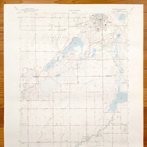 Antique Vicksburg, Michigan 1967 US Geological Survey Topographische Karte – Mendon, Brady, School Craft, Parkville, Barton Lake, MI