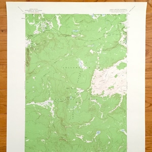 Antique Norris Junction, Wyoming Carte topographique de l’US Geological Survey de 1958 – Parc national de Yellowstone, comté de Park, bassin de geyser de Gibbon