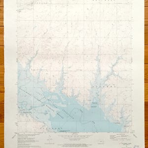 Antique Ottumwa, Kansas 1970 US Geological Survey Topografische Kaart – John Redmond Reservoir, Lincoln, Key West, California Pleasant Coffey KS