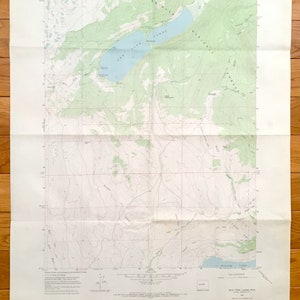 Antique New Fork Lakes, Wyoming 1967 US Geological Survey Carte topographique - Comté de Sublette, Willow Lake, New Fork River, Little Flattop Mtn